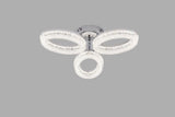 Lustra LED RFAN, Model K3538/3CH, Cu Telecomanda, 3 Tipuri De Lumina, Intensitate Reglabila, 80W, Argintiu