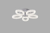 Lustra LED RFAN, Model K3538/5CH, Cu Telecomanda, 3 Tipuri De Lumina, Intensitate Reglabila, 120W, Argintiu