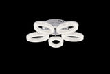 Lustra LED RFAN, Model K3538/5CH, Cu Telecomanda, 3 Tipuri De Lumina, Intensitate Reglabila, 120W, Argintiu
