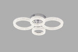 Lustra LED RFAN, Model K3536/2+2CH, Cu Telecomanda, 3 Tipuri De Lumina, Intensitate Reglabila, 120W, Argintiu
