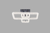 Lustra LED RFAN, Model K3535/2+2BCH, Cu Telecomanda, 3 Tipuri De Lumina, Intensitate Reglabila, 120W, Argintiu