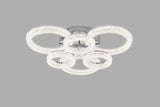 Lustra LED RFAN, Model K3536/3+3CH, Cu Telecomanda, 3 Tipuri De Lumina, Intensitate Reglabila, 200W, Argintiu