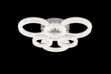 Lustra LED RFAN, Model K3536/3+3CH, Cu Telecomanda, 3 Tipuri De Lumina, Intensitate Reglabila, 200W, Argintiu