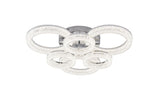 Lustra LED RFAN, Model K3536/3+3CH, Cu Telecomanda, 3 Tipuri De Lumina, Intensitate Reglabila, 200W, Argintiu