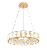 Candelabru LED RFAN, Model L72001/500, Textura Cristal, Metal, 98W, Auriu