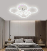 Lustra LED RFAN, Model R9162/4+2C, Cu Telecomanda, 3 Tipuri De Lumina Plus Lumina RGB, Intensitate Reglabila, 100W, Alb
