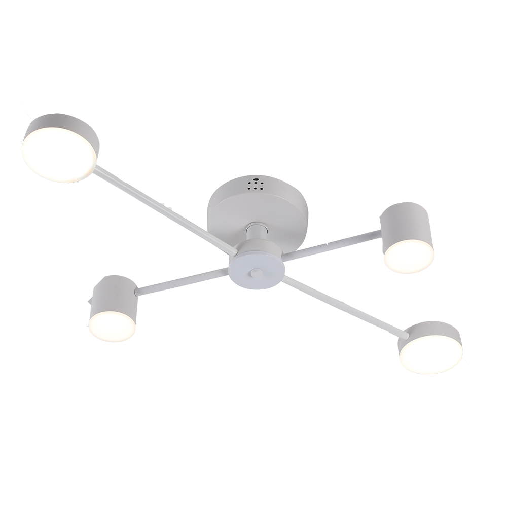 Lustra LED RFAN, Model R9029-4, cu Telecomanda, 3 Tipuri de Lumina, Intensitate Reglabila, 48W, Alb