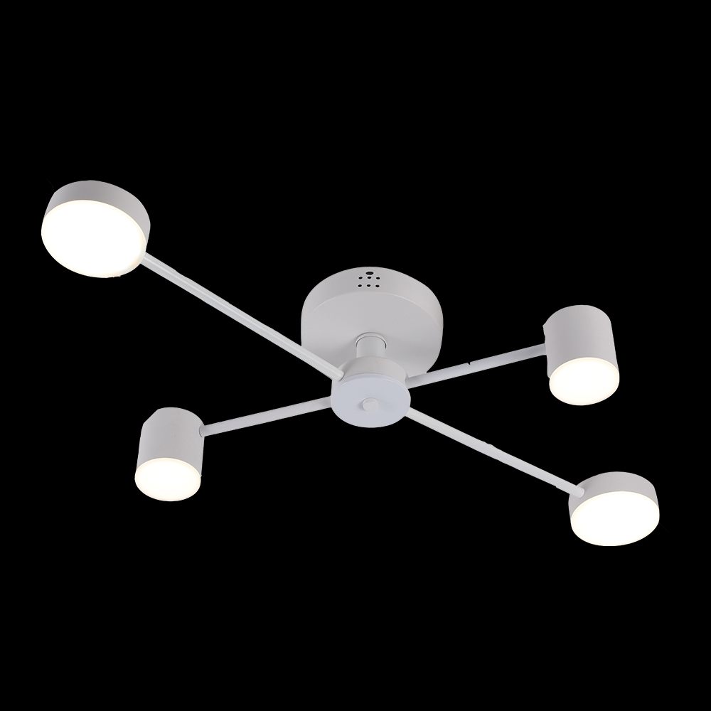 Lustra LED RFAN, Model R9029-4, cu Telecomanda, 3 Tipuri de Lumina, Intensitate Reglabila, 48W, Alb