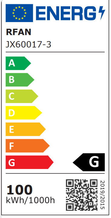 Lustra LED RFAN, Model JX60017-3, Cu Telecomanda, 3 Tipuri De Lumina, Intensitate Reglabila, 100W, Negru