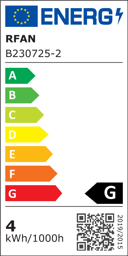 Aplica LED RFAN, Model B230725-2, Lumina Neutra, 4W, Negru/Auriu