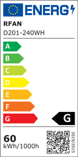 Lustra LED RFAN, Model D201WH, 3 Tipuri De Lumina, 48W, Alb