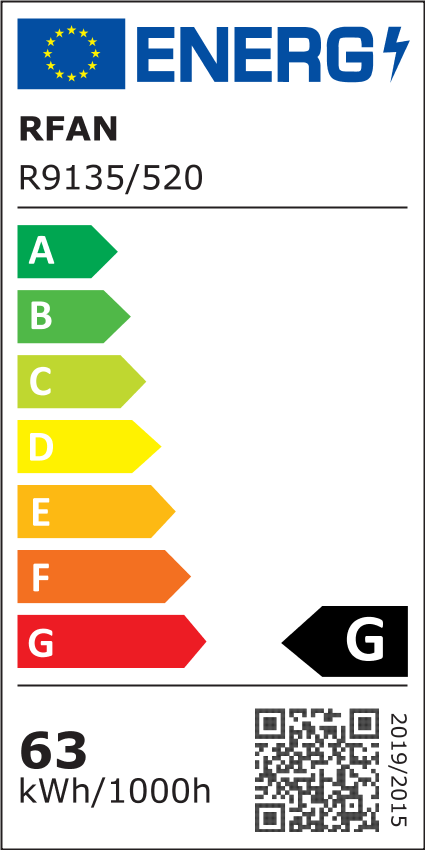 Lustra LED RFAN, Model R9135/520, Cu Telecomanda, 3 Tipuri De Lumina, Intensitate Reglabila, 63W, Alb/Negru
