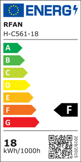 Spot COB LED RFAN, instalare ascunsa, Lumina Neutra, 4000K, 18W, Negru