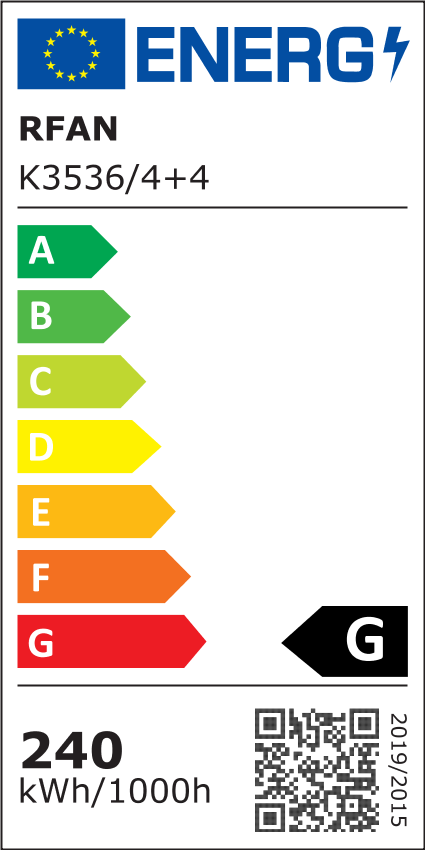 Lustra LED RFAN, Model K3536/4+4GD, Cu Telecomanda, 3 Tipuri De Lumina, Intensitate Reglabila, 240W, Auriu