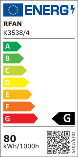 Lustra LED RFAN, Model K3538/4GD, Cu Telecomanda, 3 Tipuri De Lumina, Intensitate Reglabila, 80W, Auriu