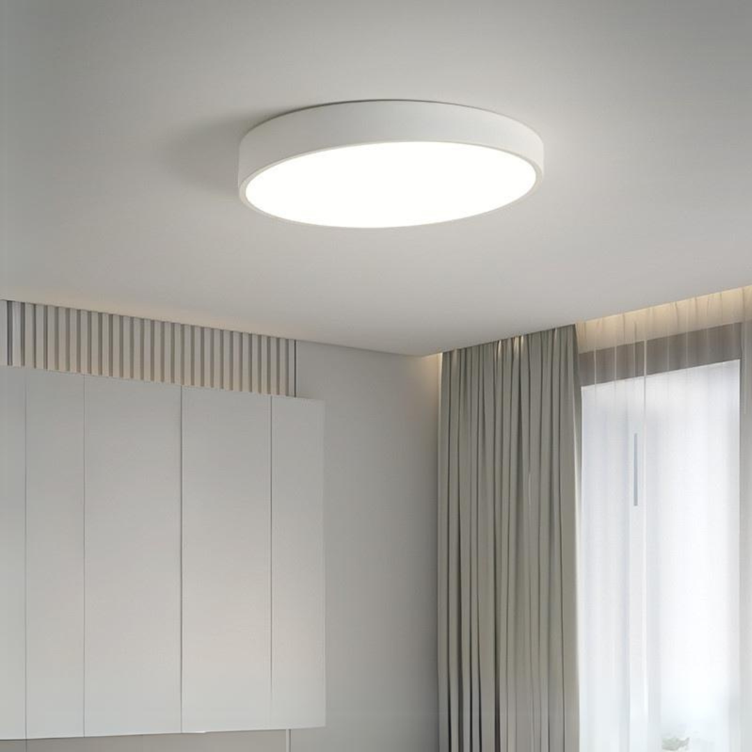 Plafoniera LED RFAN, Rotunda, Mat, 40W, Lumina Rece, 6500K, Alb