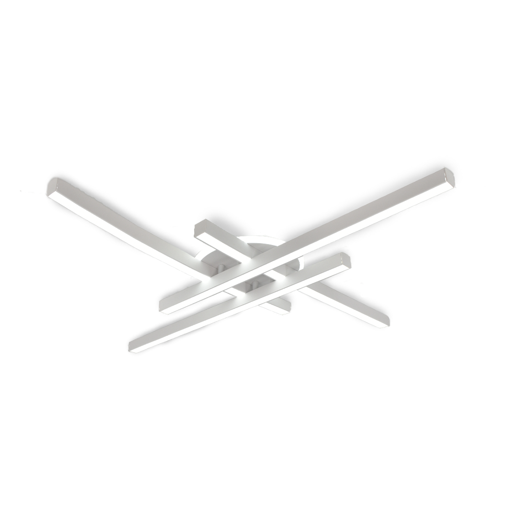 Lustra LED RFAN, Model JX60034-4A+1, Cu Telecomanda, 3 Tipuri De Lumina, Intensitate Reglabila, 80W, Alb