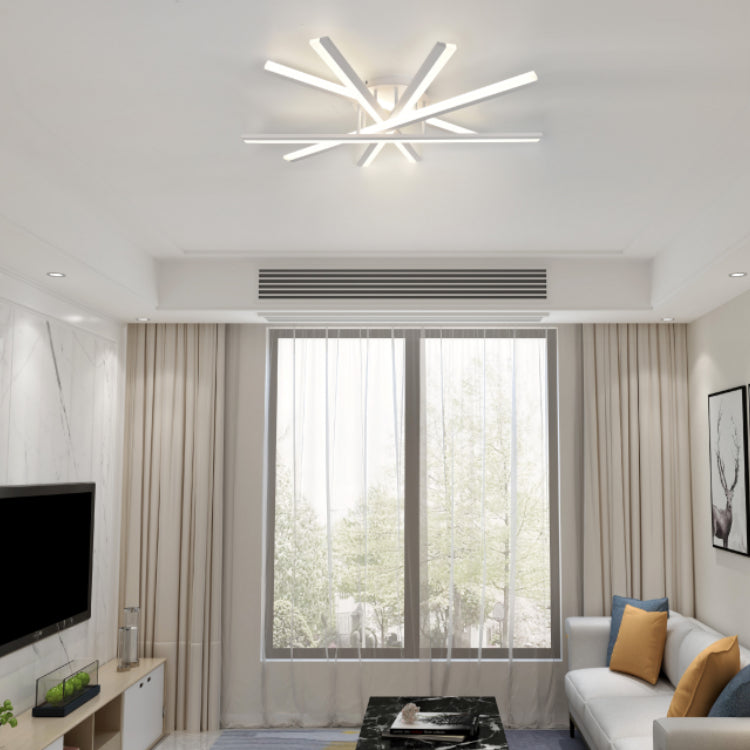 Lustra LED RFAN, Model JX630116-5, cu Telecomanda, 3 Tipuri de Lumina, Intensitate Reglabila, 95W, Alb