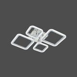 Lustra LED RFAN, Model R9181/2+2, Cu Telecomanda, 3 Tipuri De Lumina, Intensitate Reglabila, 84W, Argintiu