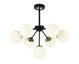Lustra RFAN, Model N36368-7, Cu Abajururi, 7 X E27, Negru