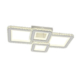 Lustra LED RFAN, Model R9003/2+2, cu Telecomanda, 3 Tipuri de Lumina, Intensitate Reglabila, 160W, Alb