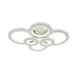 Lustra LED RFAN, Model R9001/4+2, cu Telecomanda, 3 Tipuri de Lumina, Intensitate Reglabila, 240W, Alb