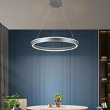 Lustra LED Tip Pendul RFAN, Model C23009/1, Cu Telecomanda, 3 Tipuri De Lumina, Inaltime Reglabila, 160W, Gri