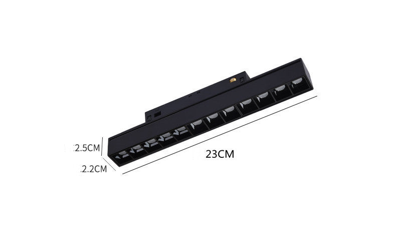 Grila LED Sina Magnetica Incastrata, Lumina Calda, 12W, Negru