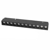 Grila LED Sina Magnetica Incastrata, Lumina Calda, 12W, Negru