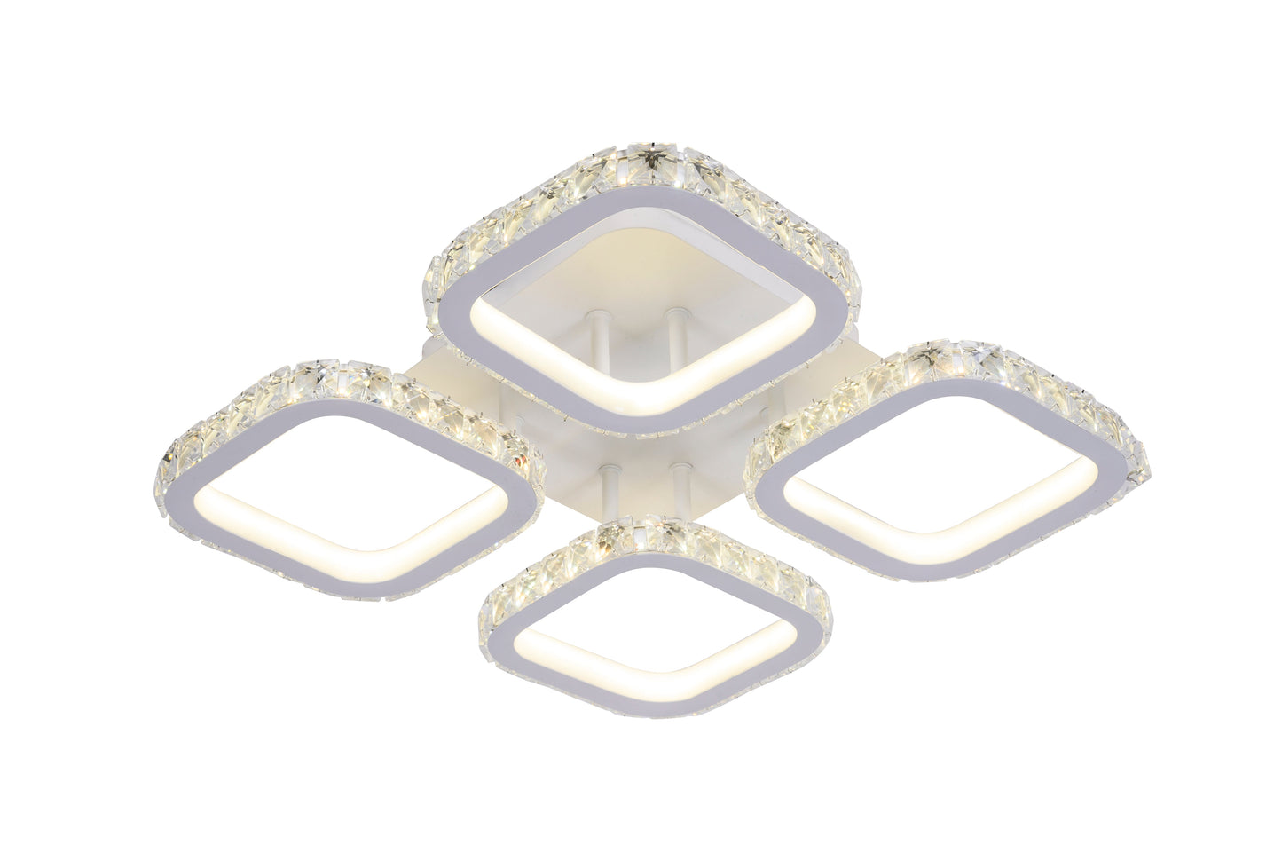Lustra LED RFAN, Model R9010-4A, cu Telecomanda, 3 Tipuri de Lumina, Intensitate Reglabila, 184W, Alb