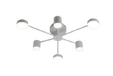 Lustra LED RFAN, Model R9029-6, cu Telecomanda, 3 Tipuri de Lumina, Intensitate Reglabila, 72W, Alb