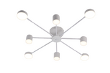 Lustra LED RFAN, Model R9029-8, cu Telecomanda, 3 Tipuri de Lumina, Intensitate Reglabila, 96W, Alb