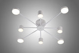 Lustra LED RFAN, Model R9029-8, cu Telecomanda, 3 Tipuri de Lumina, Intensitate Reglabila, 96W, Alb