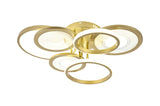 Lustra LED RFAN, Model R9033, cu Telecomanda, 3 Tipuri de Lumina, Intensitate Reglabila, 168W, Auriu