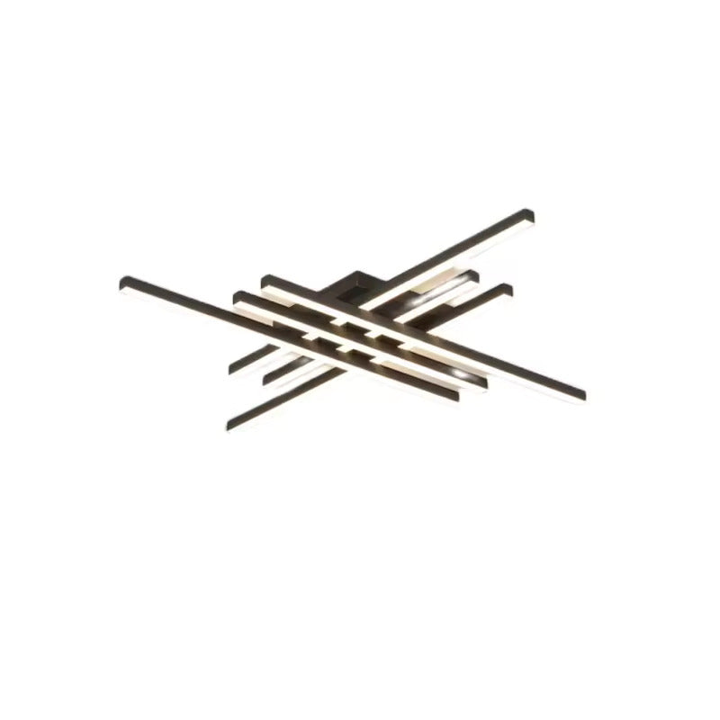 Lustra LED RFAN, Model R9112/6, Cu Telecomanda, 3 Tipuri De Lumina, Intensitate Reglabila, 146W, Negru