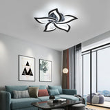 Lustra LED RFAN, Model R9176/5A1, cu Telecomanda, 3 Tipuri de Lumina, Intensitate Reglabila, 70W, Negru