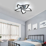 Lustra LED RFAN, Model R9176/5A1, cu Telecomanda, 3 Tipuri de Lumina, Intensitate Reglabila, 70W, Negru