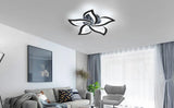 Lustra LED RFAN, Model R9176/5A1, cu Telecomanda, 3 Tipuri de Lumina, Intensitate Reglabila, 70W, Negru