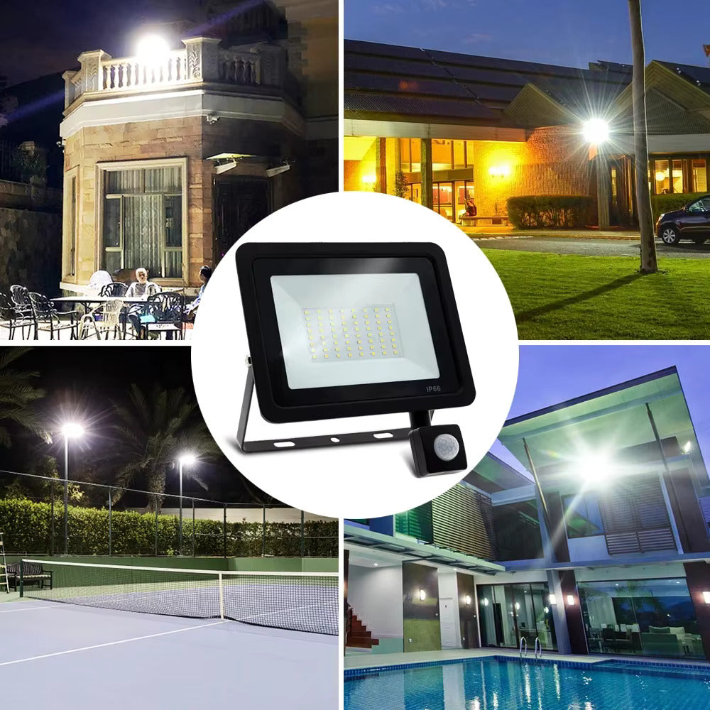 Proiector LED Cu Senzor De Miscare, Rezistent la Apa IP66, Lumina Rece, 220V, 30W