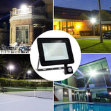 Proiector LED Cu Senzor De Miscare, Rezistent la Apa IP66, Lumina Rece, 220V, 100W