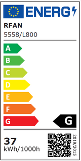 Candelabru LED RFAN, Model 5558/L800, Textura Cristal, Metal, 37W, Auriu