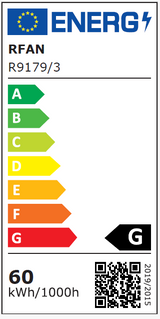 Lustra LED RFAN, Model R9179/3, Cu Telecomanda, 3 Tipuri De Lumina, Intensitate Reglabila, 60W, Argintiu