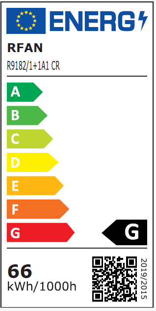 Lustra LED RFAN, Model R9182/1+1A1, Cu Telecomanda, 3 Tipuri De Lumina, Intensitate Reglabila, 66W, Argintiu