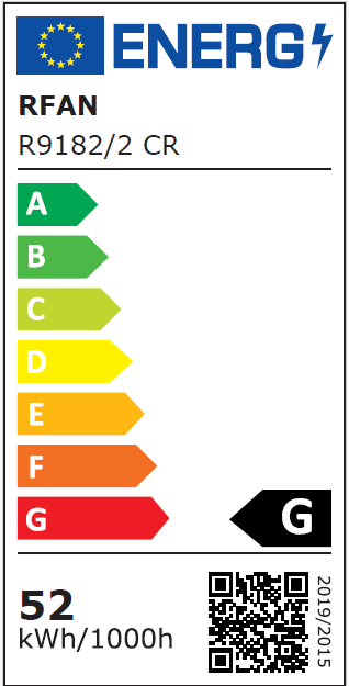 Lustra LED RFAN, Model R9182/2, Cu Telecomanda, 3 Tipuri De Lumina, Intensitate Reglabila, 52W, Argintiu