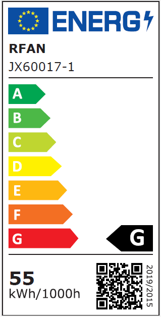 Lustra LED RFAN, Model JX60017-1, Cu Telecomanda, 3 Tipuri De Lumina, Intensitate Reglabila, 55W, Negru