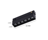 Proiector Grila LED Sina Magnetica Incastrata, Lumina Calda, 6W, Negru