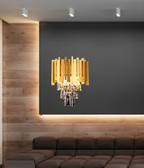 Aplica RFAN, Model WL339/2W, Textura Cristal, Metal, 2 X E27, Auriu