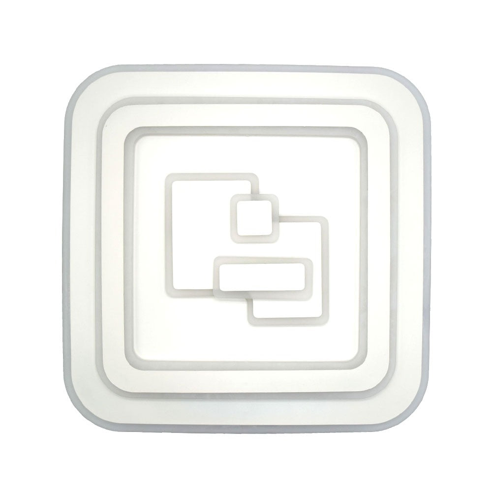 Lustra LED RFAN, Model 203, cu Telecomanda, 3 Tipuri de Lumina, Intensitate Reglabila, 240W, Alb