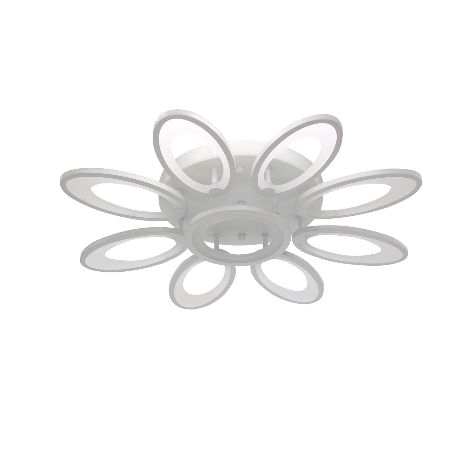 Lustra LED RFAN, Model M003/8+1, cu Telecomanda, 3 Tipuri de Lumina, Intensitate Reglabila, 200W, Alb