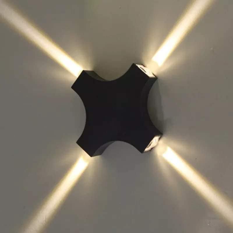 Aplica Exterior RFAN, Model L987, Material Aluminiu, IP65, Lumina Neutra, 8W, Negru
